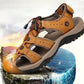 👞 50% DE RÉDUCTION ! 🌿 Sandales d’Extérieur Respirantes et Antidérapantes à Bout Fermé pour Hommes – Simili Cuir, Semelle Caoutchouc & Sangles Velcro – Protection, Confort et Durabilité pour Toutes Vos Aventures 🏔️✨