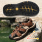 👞 50% DE RÉDUCTION ! 🌿 Sandales d’Extérieur Respirantes et Antidérapantes à Bout Fermé pour Hommes – Simili Cuir, Semelle Caoutchouc & Sangles Velcro – Protection, Confort et Durabilité pour Toutes Vos Aventures 🏔️✨
