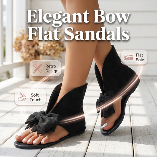 👠💫 -50% ! 🎀Sandales Rétro à Bout Fendu et Gros Nœud.
