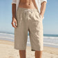 🩳 50% DE RÉDUCTION 🌿 Short décontracté en lin à cordon de serrage pour homme – Léger, respirant & coupe décontractée – Parfait pour l’été, la plage ou les journées chaudes – confort naturel et élégant ☀️