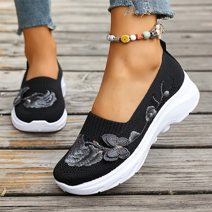 💐50% DE RÉDUCTION ! Slip-On Flyknit Femme – Semelle Mousse Mémoire & Confort Absolu 🦶✨【Offre Limitée】