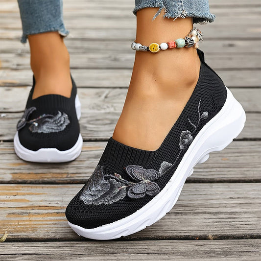 💐50% DE RÉDUCTION ! Slip-On Flyknit Femme – Semelle Mousse Mémoire & Confort Absolu 🦶✨【Offre Limitée】