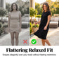 👗🌸😌 OFFRE LIMITÉE 50% DE RÉDUCTION! Robe T-Shirt Douce pour Femme – Avec Poches, Coupe Midi, Légère & Confortable – Parfaite pour Sorties du Week-end, Courses ou Détente à la Maison 🛍️☁️