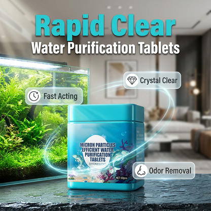 🐟💧✨ OFFRE LIMITÉE 50% DE RÉDUCTION! Pastilles de Purification d’Eau Haute Efficacité – Éclaircit l’Eau Trouble, Élimine l’Ammoniac et les Nitrites, Utilisation Facile – Pour Aquariums d’Eau Douce et Salée 🐠🌊