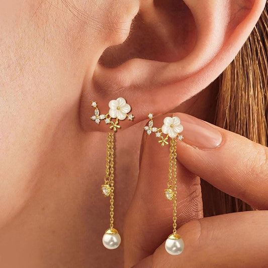 💐 PROMO EXCEPTIONNELLE -50% ! Boucles d‘Oreilles Fleur Convertibles – Fines, Dorées à l’Or, Pour Tous les Jours 🌺✨ 【Offre Limitée】