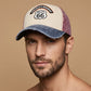 💐 PROMO EXCEPTIONNELLE -40% ! Casquette Moto Vintage Route 66 – Jean délavé, Double coutures 🧥✨ 【Qualité Premium】