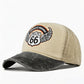 💐 PROMO EXCEPTIONNELLE -40% ! Casquette Moto Vintage Route 66 – Jean délavé, Double coutures 🧥✨ 【Qualité Premium】