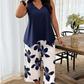💐50% DE RÉDUCTION ! Ensemble 2 Pièces Bohème Élégant – Imprimé Fleuri & Coupe Flatteuse 🌺💫【Prix Exceptionnel】