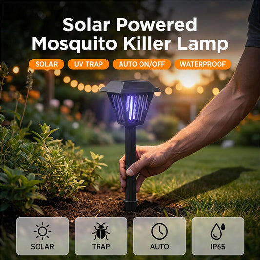 🦟☀️🌿 OFFRE LIMITÉE 50% DE RÉDUCTION! Lampe Anti-Moustiques Solaire d’Extérieur – Utilisation sur Piquet ou sur Pied, Étanche & Écologique, Couvre Patio, Jardin, Camping – Soirées Sans Bourdonnement 🏕️🔋✨