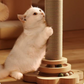 🐾🛒 -50% ! 🐈Centre d’Activités pour Chat – Bois Massif & Sisal, Griffoir, Piste à Billes & Jouet à Plume