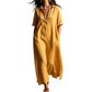 ⏳🔥50 % DE RÉDUCTION POUR UNE DURÉE LIMITÉE ! 👗 Élégante robe à manches courtes pour femme, en coton et lin, avec col – légère, chic et confortable ✨