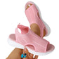 🌺👡 -50% ! 🌊Sandales Tressées à Semelle Épaisse – Maille + Caoutchouc – Bride Talon Élastique & Semelle Rembourrée pour Confort Estival