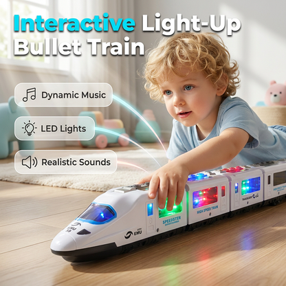 🚂 PROMO LIMITÉE 50% DE RÉDUCTION ! ✨ Train Jouet Électrique – Lumières, Fonction Anti-Obstacles, Musique 🎶