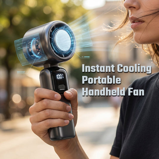 ❄️💨⚡ OFFRE LIMITÉE 50% DE RÉDUCTION! Ventilateur Portable Haute Vitesse avec Refroidissement par Glace – Fraîcheur Instantanée, Flux d’Air Turbo, Rechargeable – Battez la Chaleur Partout 🌬️🧊