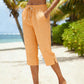 👖💐 PROMO FLASH 50% ! Pantalon Capri à Carreaux Femme – Tissu Coton-Lin Respirant, Taille Élastique à Cordon, Poches Latérales, 8 Coloris, Tailles S-3XL, Idéal Été & Vacances ✨☀️
