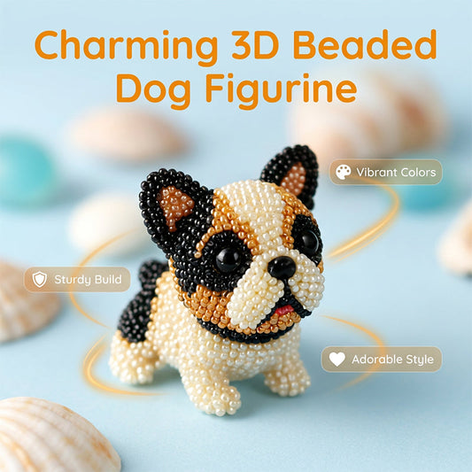 🎁👧🧑 OFFRE LIMITÉE 50% DE RÉDUCTION! Kit Créatif 3D Chiot en Perles – Sans Outils, Perles Réutilisables, Crée un Mignon Compagnon de Bureau – Cadeau Parfait pour Anniversaires, Fêtes ou Jours de Pluie 🎂☔🐾