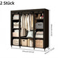 🔥📦 DERNIER JOUR -50% ! Armoire Portable en Tissu Non Tissé – Facile à Monter, Structure Acier, 3 Tailles, Idéale Chambre & Dressing 🏠