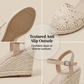 🌿👠🚶‍♀️ OFFRE LIMITÉE 50% DE RÉDUCTION! Sandales Compensées Espadrilles – Tressé Paille Respirant, Légères et Amorties, Le Talon Compensé Caché Vous Donne 5 cm de Hauteur – Le Style Rencontre le Confort pour les Courses ou le Brunch 🛍️🥗