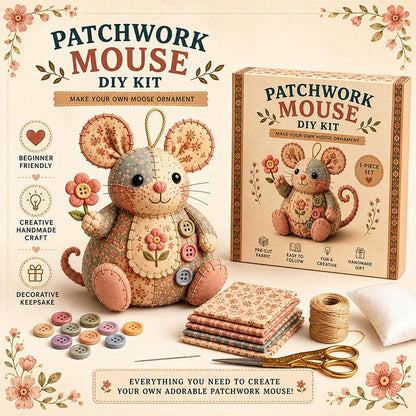 🐭🧵✂️ OFFRE LIMITÉE 50% DE RÉDUCTION! Trousse à Couture Vintage Faite Main en Forme de Souris – Design Compact et Unique, Parfaite pour Ranger Aiguilles, Fils & Boutons – Un Cadeau Mignon pour les Amateurs de Couture 🧶🪡