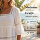 🌸 PROMO LIMITÉE 50% DE RÉDUCTION ! 💥 Blouse Boho Col Carré – Dentelle Crochet, Manches Cloche, Respirante ✨