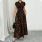 👗 50% DE RÉDUCTION 🐆 Robe élégante à revers imprimée léopard pour femme – Coupe fluide & col travaillé – Parfaite pour un look chic ou décontracté – légère et facile à porter ✨