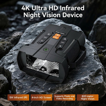 🦉🛒 -50% ! 🔭Jumelles de Vision Nocturne HD 800 m – 4K Ultra HD, Infrarouge Réglable & Écran IPS 4"