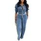 👖✨🔘 OFFRE LIMITÉE 50% DE RÉDUCTION! Ensemble en Jean Chic à Détails Boutonnés pour Femme – Jean Classique avec Boutons Détail, Coupe Avantageuse, Facile à Styliser – Parfait pour Journées Décontractées, Road Trips & Balades Urbaines 🏙️🛍️