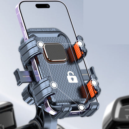 🛵🧭 Support de Téléphone pour Moto et Vélo – Verrouillage Mécanique, Coussinets Antivibrations et Deux Fixations