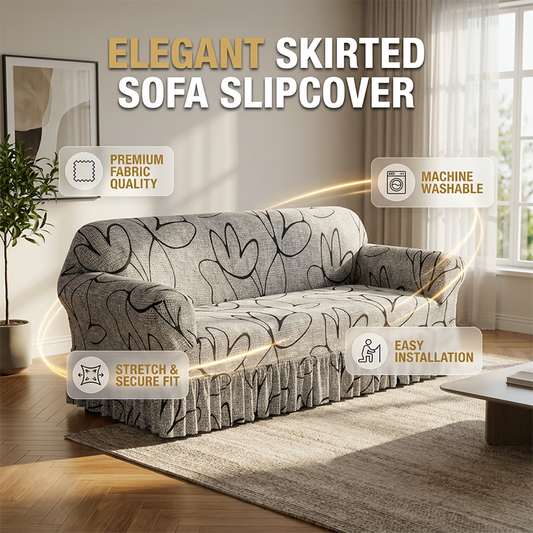 🛋️✨ Housse de Canapé Universelle Extensible à Volants – Tissu Haute Élasticité, Maintien Antidérapant et Relooking Instantané