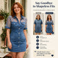☀️🌴🍹 OFFRE LIMITÉE 50% DE RÉDUCTION! Mini Robe en Jean Dentelle Transparente Légère – Tissu Transparent Qui Garde Au Frais, Facile à Ranger – Indispensable pour les Vacances à la Plage, les Croisières ou la Détente au Bord de la Piscine 🏖️🩱
