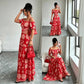 🌺Women’s Off-the-Shoulder Waist Cutout Daisy Printed Resort Dress
