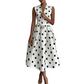 👗💕🦋 OFFRE LIMITÉE 50% DE RÉDUCTION! Robe Sans Manches Col V à Pois Avantageuse – Taille Cintrée, Jupe Évasée, Charme Rétro – Met en Valeur Toutes les Silhouettes, Parfaite pour les Rendez-vous ou les Soirées 🌙👠