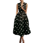 👗💕🦋 OFFRE LIMITÉE 50% DE RÉDUCTION! Robe Sans Manches Col V à Pois Avantageuse – Taille Cintrée, Jupe Évasée, Charme Rétro – Met en Valeur Toutes les Silhouettes, Parfaite pour les Rendez-vous ou les Soirées 🌙👠
