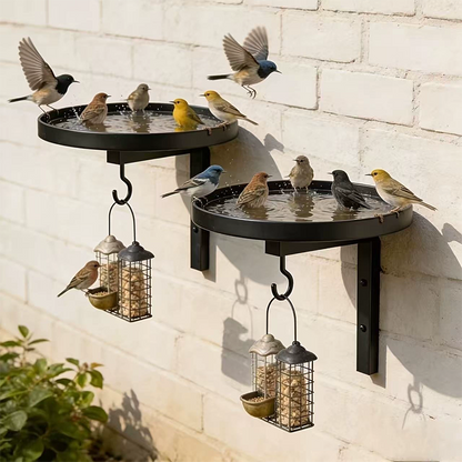 🐦🛁🌿 OFFRE LIMITÉE 50% DE RÉDUCTION! Bain d’Oiseau Mural en Métal – Finition Bronze Antique, Anti-Rouille, Remplissage Facile – Attirez les Amis à Plumes dans Votre Jardin ou Terrasse 🌺🦋