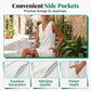 👗🌸✨ OFFRE LIMITÉE 50% DE RÉDUCTION! Robe Élégante Col Claudine Slim Fit – Sans Manches, Encolure Drapée Avantageuse, Poches Latérales – Parfaite pour le Travail, le Brunch ou le Thé de l'Après-Midi 💼🥂