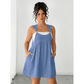 👗💙🕊️ OFFRE LIMITÉE 50% DE RÉDUCTION! Robe Tablier Décontractée pour Femme – Look Fausse Dentelle (Jean), Silhouette Ample, Facile à Superposer – Parfaite pour les Cafés, les Courses ou les Journées de Travail Créatives 🛒