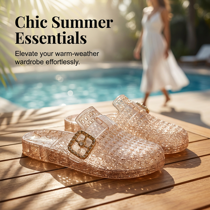 🏖️🌊☀️ OFFRE LIMITÉE 50% DE RÉDUCTION! Sandales Plates à Paillettes pour Femme – Semelle Amortissante et Brillante, Légères et à Séchage Rapide – Parfaites pour la Plage, la Piscine ou les Promenades Décontractées 🐚🌸