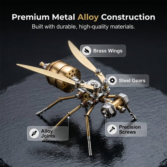 🐝🛒 -50% ! ⚙️Kit de Maquette 3D Abeille Mécanique en Métal – Puzzle DIY Steampunk, Alliage Premium & Assemblage Gratifiant