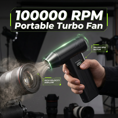 💨⚡ Souffleur d'Air Turbo 100 000 TR/MIN – Moteur Brushless Puissant, Écran LED & Éclairage Intégré pour Clavier, PC & Voiture ✨