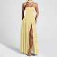 Women's Sexy Strapless Backless High Split Maxi Dresses