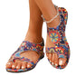 📢📢40 % DE RÉDUCTION !! ⏰Sandales Plates Ethniques Femme Style Mule
