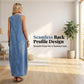 👗🔥 -50% ! Robe Maxi Jean Sans Manches Femme Poches – Denim Souple Respirant Aérien, Coupe Oversize Fluide Flatteuse Toutes Morphologies, Polyvalente Brunch Plage Bureau · Bleu · S à 3XL ✨