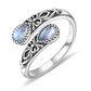 💍🔥 -50% ! Bague Vintage Ajustable Ouverte Zircon Goutte – Filigrane Floral Antique Élégance Rétro Quotidien Événements, Double Zircon Éclat Irisé Mystique Captivant, Cuivre Léger Sans Irritation · 5 Motifs ✨