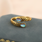 💍🔥 -50% ! Bague Vintage Ajustable Ouverte Zircon Goutte – Filigrane Floral Antique Élégance Rétro Quotidien Événements, Double Zircon Éclat Irisé Mystique Captivant, Cuivre Léger Sans Irritation · 5 Motifs ✨