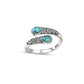 💍🔥 -50% ! Bague Vintage Ajustable Ouverte Zircon Goutte – Filigrane Floral Antique Élégance Rétro Quotidien Événements, Double Zircon Éclat Irisé Mystique Captivant, Cuivre Léger Sans Irritation · 5 Motifs ✨