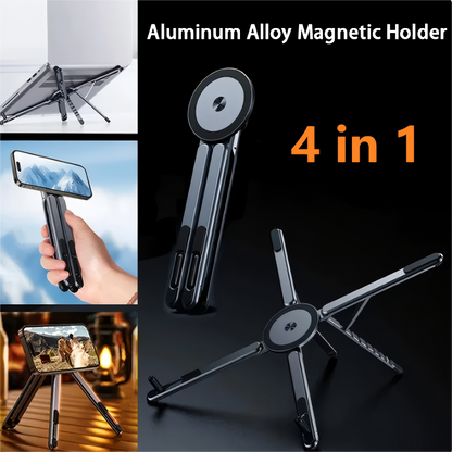 🧲📱 -60% ! 💻Support Magnétique Multifonction 4-en-1 – Fixation Solide, Hauteur Réglable & Design Pliable.