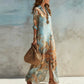 🌺🌿👗 OFFRE LIMITÉE 50% DE RÉDUCTION! Robe Maxi Élégante à Imprimé Rétro – Robe Bohème Fluide avec Col V et Boutonnage, Respirante et Légère – Parfaite pour les Vacances à la Plage, les Fêtes d’Été ou le Chic Quotidien 🌊☀️