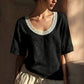 🌸👚 PROMO FLASH 50% ! Blouse d'Été Vintage Dentelle Femme – Col V, Détails Crochet Faits Main, Tissu Coton-Lin Respirant, 5 Coloris, Tailles XS-3XL ✨