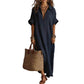 🔥🌿 PROMO MI-SAISON -50% JUSQU'À ÉPUISEMENT ! Robe Maxi Unie Femme – Coupe Fluide Minimaliste, 8 Coloris, Tailles S-2XL, Lavable Machine, Idéale Quotidien & Sorties ✨