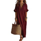 🔥🌿 PROMO MI-SAISON -50% JUSQU'À ÉPUISEMENT ! Robe Maxi Unie Femme – Coupe Fluide Minimaliste, 8 Coloris, Tailles S-2XL, Lavable Machine, Idéale Quotidien & Sorties ✨